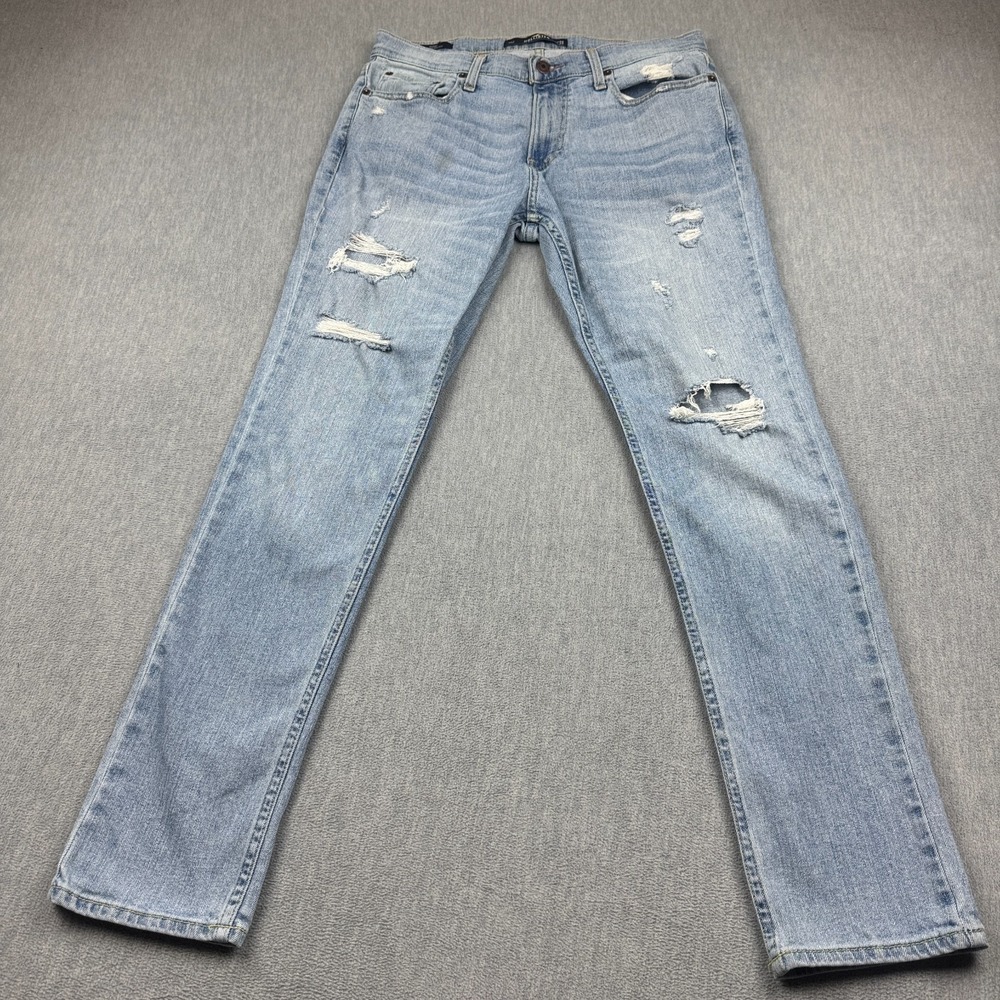 Hollister Jeans Womens 32x32 Fit 32x31 Blue‎ Denim Skinny Epic Flex Distress